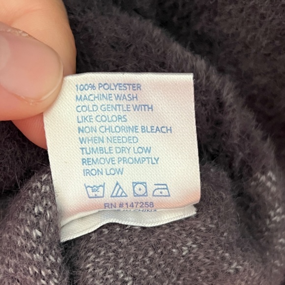 Simply Southern Gray & White Stars Long Sleeve Sweater Polyester Women's Small - Picture 7 of 9